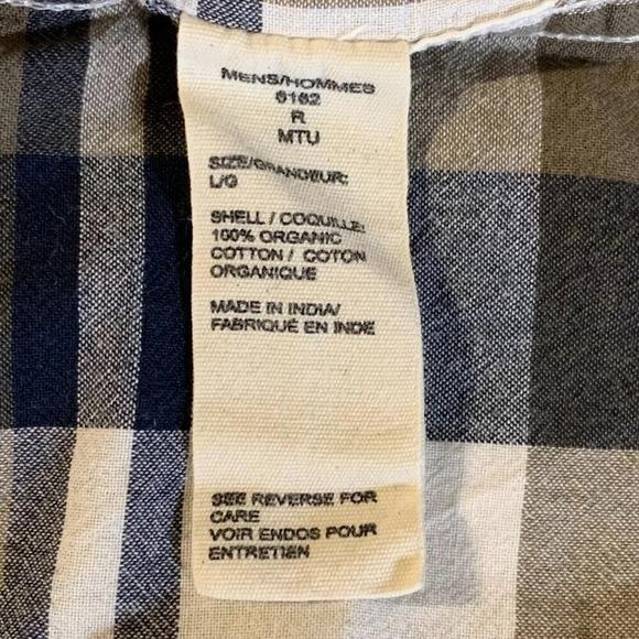 Woolrich Men's Plaid Button Down Collared Organic Cotton‎ Shirt Size L - Picture 8 of 12